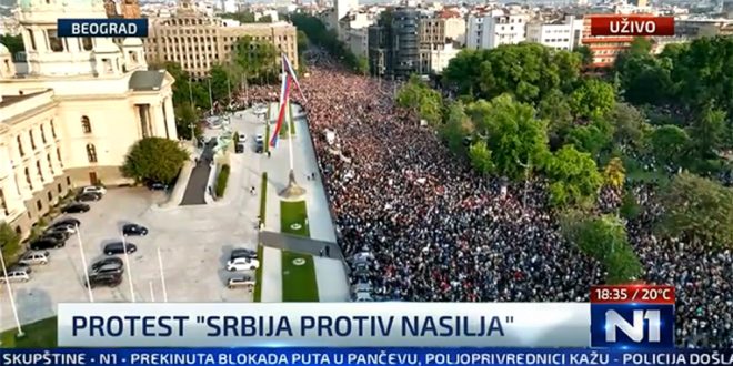 POČEO ŠESTI PROTEST „SRBIJA PROTIV NASILJA“: Protest je protiv nasilja i nema nikakve veze sa opozicijom. USTAŠA HOĆE DA OTIMA VLAST U SRBIJI!