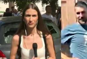 Blokader pokušao da udari reporterku Informera: Brutalno je vređali i nazivali ku*vom, gurali i snimatelja!