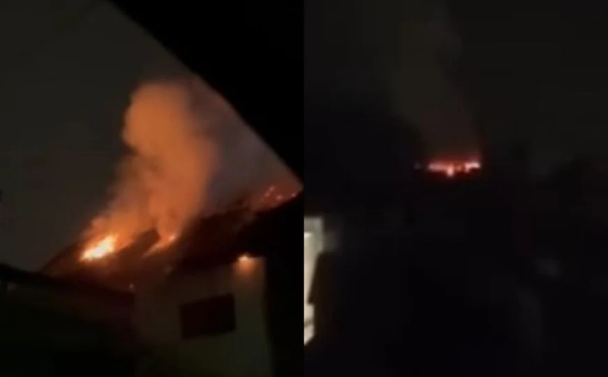 Foto: Screenshot / X.com / Požar u Hrasnici